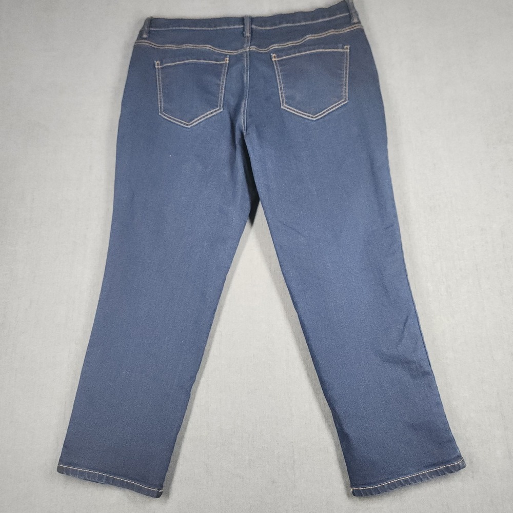 Gloria Vanderbilt Jeans Womens Size 16 Short Dark Wash Amanda Classic Straight - Picture 2 of 10